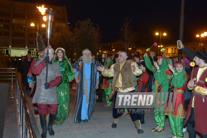 Baku celebrates last Novruz Tuesday. Azerbaijan, 15 match, 2016 